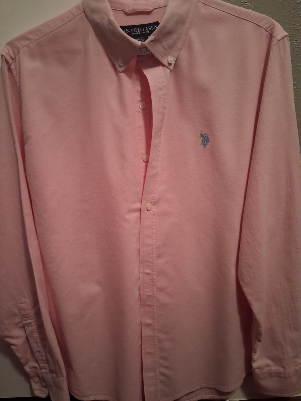 U.S. Polo Assn. Men's Light Pink Button-Down Oxford Shirt